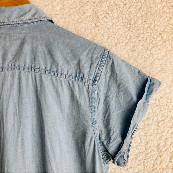 Thread & Supply Women's short sleeve chambray button down shirt dress, Sz S - Picture 16 of 17